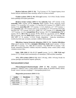 Pacientės klinikinis atvejis - kepenų ir blužnies padidėjimas, gelta bei hipovolemijos požymiai. Paveikslėlis 4
