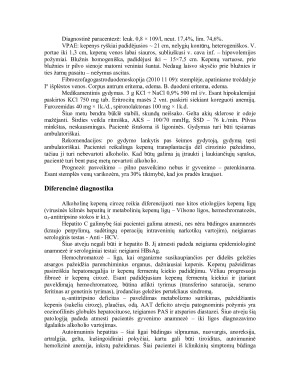 Pacientės klinikinis atvejis - kepenų ir blužnies padidėjimas, gelta bei hipovolemijos požymiai. Paveikslėlis 8