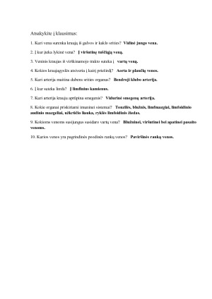 Kraujo apytakos sistema. Paveikslėlis 7