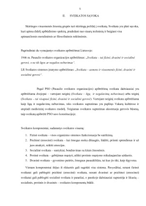 SVEIKATA – KAIP VERTYBĖ. Paveikslėlis 5
