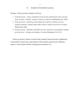 SVEIKATA – KAIP VERTYBĖ. Paveikslėlis 7