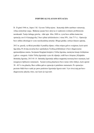 PACIENTO SLAUGOS ISTORIJOS ANALIZĖ. Paveikslėlis 2
