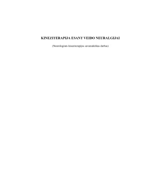 KINEZITERAPIJA ESANT VEIDO NEURALGIJAI