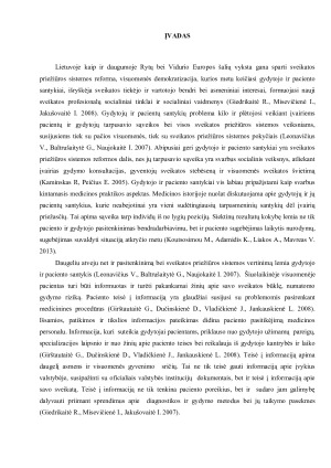 GYDYTOJO-LIGONIŲ SANTYKIŲ PROBLEMOS ANALIZĖ. Paveikslėlis 3