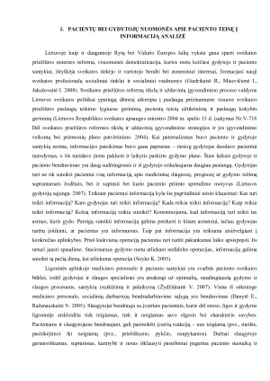 GYDYTOJO-LIGONIŲ SANTYKIŲ PROBLEMOS ANALIZĖ. Paveikslėlis 5