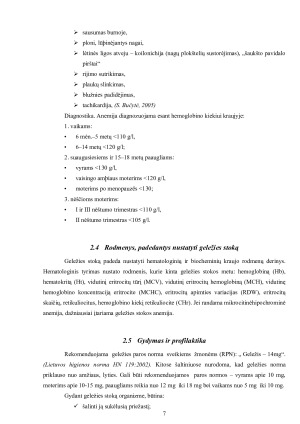 Geležies stokos anemija. Paveikslėlis 7
