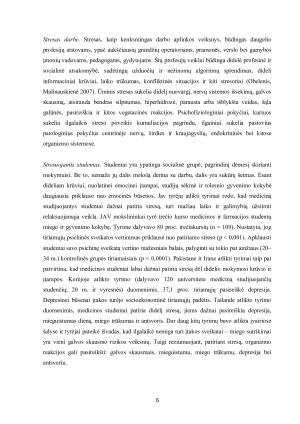 Stresas ir jo poveikis organizmui. Paveikslėlis 5