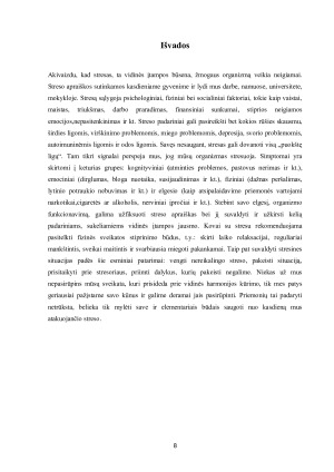 Stresas ir jo poveikis organizmui. Paveikslėlis 8