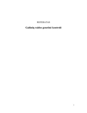 Galūnių raidos genetinė kontrolė