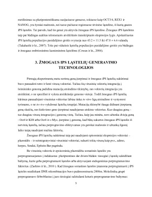 Indukuotos pluripotentinės žmogaus kamieninės ląstelės, gautos iš somatinių lątselių. Paveikslėlis 6