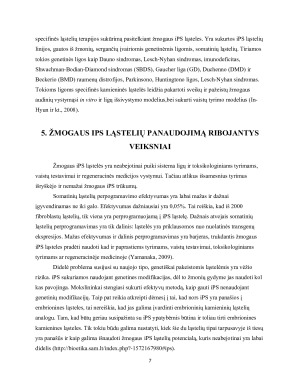 Indukuotos pluripotentinės žmogaus kamieninės ląstelės, gautos iš somatinių lątselių. Paveikslėlis 8