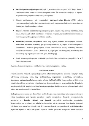 Ląstelių signalinės sistemos. Paveikslėlis 7