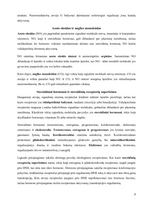 Ląstelių signalinės sistemos. Paveikslėlis 8