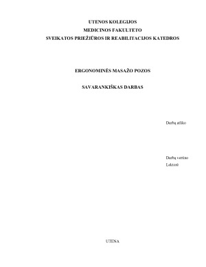 ERGONOMINĖS MASAŽO POZOS. Paveikslėlis 1