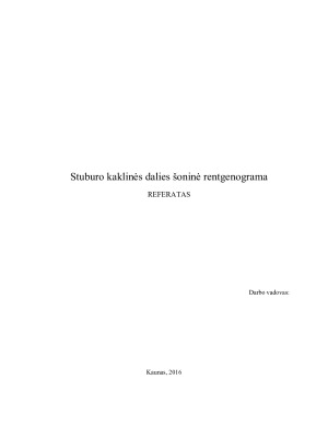 Stuburo kaklinės dalies šoninė rentgenograma