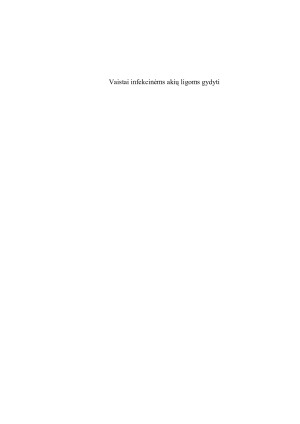 Vaistai infekcinėms akių ligoms gydyti
