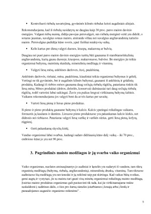 Ikimokyklinio amžiaus vaikų mitybos ypatumai ir sveikos mitybos principai. Paveikslėlis 5
