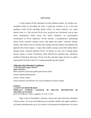 Audinių ir organų donorystė ir transplantacija. Paveikslėlis 2
