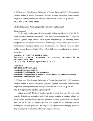 Audinių ir organų donorystė ir transplantacija. Paveikslėlis 6