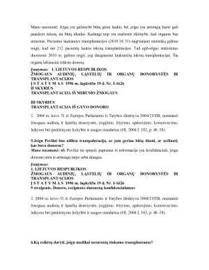 Audinių ir organų donorystė ir transplantacija. Paveikslėlis 8