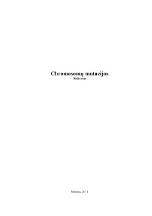 Chromosomų mutacijos