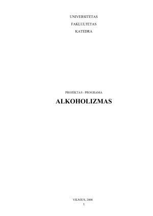 ALKOHOLIZMAS. Paveikslėlis 1