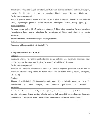 Nėščiosios vitaminų ir mineralų poreikis, jų reikšmė ir stokos pasekmės. Paveikslėlis 7