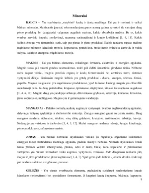 Nėščiosios vitaminų ir mineralų poreikis, jų reikšmė ir stokos pasekmės. Paveikslėlis 8