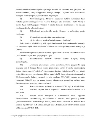 Molekulinis klonavimas, ekspresija, gryninimas ir charakterizacija sutrumpintų žmogaus plazminogeno formų panaudojant Pichia pastoris mielių ekspresijos sistemą. Paveikslėlis 5