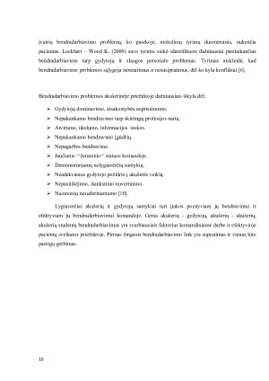 Dažniausios bendravimo ir bendradarbiavimo problemos akušerinėje priežiūroje. Paveikslėlis 10