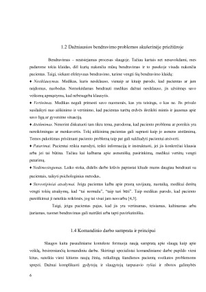 Dažniausios bendravimo ir bendradarbiavimo problemos akušerinėje priežiūroje. Paveikslėlis 6