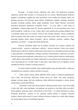 Dažniausios bendravimo ir bendradarbiavimo problemos akušerinėje priežiūroje. Paveikslėlis 8