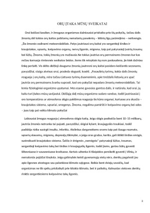 KLIMATO ĮTAKA ŽMOGAUS SVEIKATAI. Paveikslėlis 3