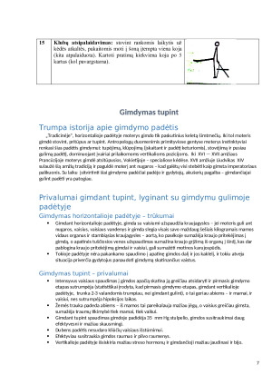 Gimdymas tupint ir ergonominės padėtys nėščiosioms kasdienėje veikloje. Paveikslėlis 7