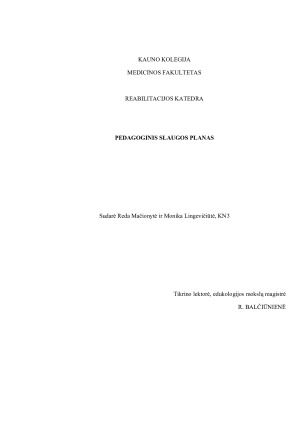 PEDAGOGINIS SLAUGOS PLANAS