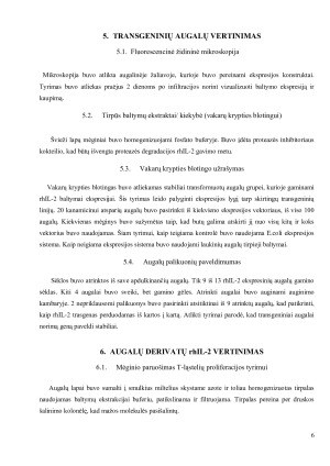 REKOMBINANTINIO ŽMOGAUS IL – 2 GAMYBA NAUDOJANT TRANSGENINIUS AUGALUS. Paveikslėlis 6