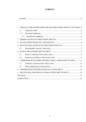 ORGANIZMO REAKCIJA Į FIZINĮ KRŪVĮ. Paveikslėlis 2