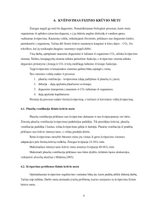 ORGANIZMO REAKCIJA Į FIZINĮ KRŪVĮ. Paveikslėlis 9