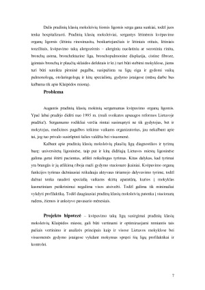 KVĖPAVIMO ORGANŲ LIGOS PRADINIŲ KLASIŲ MOKSLEIVIŲ TARPE (KLAIPĖDOS MIESTE). Paveikslėlis 7