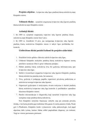 KVĖPAVIMO ORGANŲ LIGOS PRADINIŲ KLASIŲ MOKSLEIVIŲ TARPE (KLAIPĖDOS MIESTE). Paveikslėlis 8