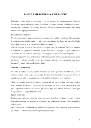 DEPRESIJA SERGANTYS PAAUGLIAI. Paveikslėlis 7
