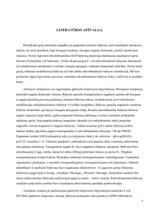TIRPAUS REKOMBINANTINIO ŽMOGAUS AUGIMO HORMONO IŠSKYRIMAS IŠ TRANSGENINIŲ AUGALŲ BEI E.COLI EKSPRESIJOS SISTEMŲ. Paveikslėlis 3