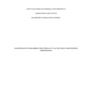 GLIKOPEGILINTO REKOMBINATINIO ŽMOGAUS VIIa FAKTORIAUS BIOFIZIKINIS APIBŪDINIMAS