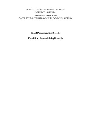 Karališkoji Farmacininkų Draugija. Paveikslėlis 1