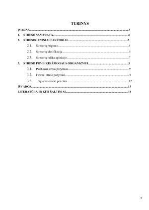 Stresas, jo formavimosi priežastys ir įtaka sveikatai. Paveikslėlis 2