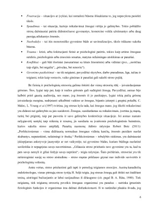 Stresas, jo formavimosi priežastys ir įtaka sveikatai. Paveikslėlis 6