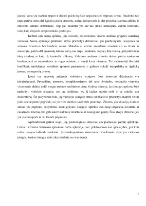 Stresas, jo formavimosi priežastys ir įtaka sveikatai. Paveikslėlis 8