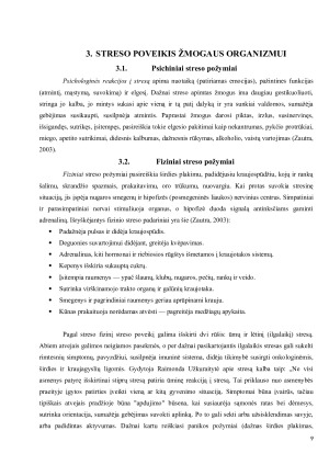 Stresas, jo formavimosi priežastys ir įtaka sveikatai. Paveikslėlis 9