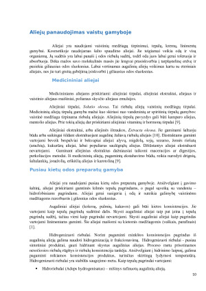 Aliejai, jų gavybos būdai ir taikymas vaistų gamyboje. Paveikslėlis 10