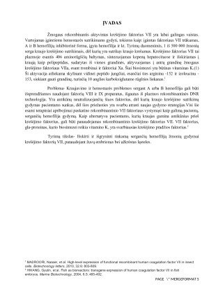 ŽMOGAUS KRAUJO KREŠĖJIMO FAKTORIAUS VII TRANSGENO IŠSKYRIMAS PANAUDOJANT ŽUVŲ EMBRIONUS IR SPECIALIAI INFEKUOTAS LĄSTELES. Paveikslėlis 2